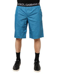 Dolce & Gabbana Blue Logo Waistband Beachwear Shorts Swimwear by Dolce & Gabbana