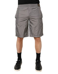 Dolce & Gabbana Light Gray Nylon Elastic Waist Shorts Swimwear by Dolce & Gabbana