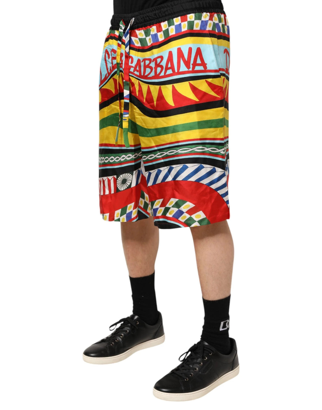 Dolce & Gabbana Multicolor Sicilian Carretto Shorts Swimwear by Dolce & Gabbana