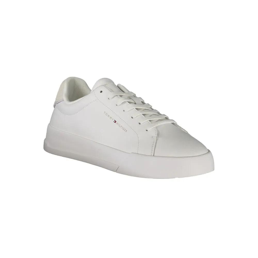 Baskets Tommy Hilfiger blanches en polyuréthane pour homme