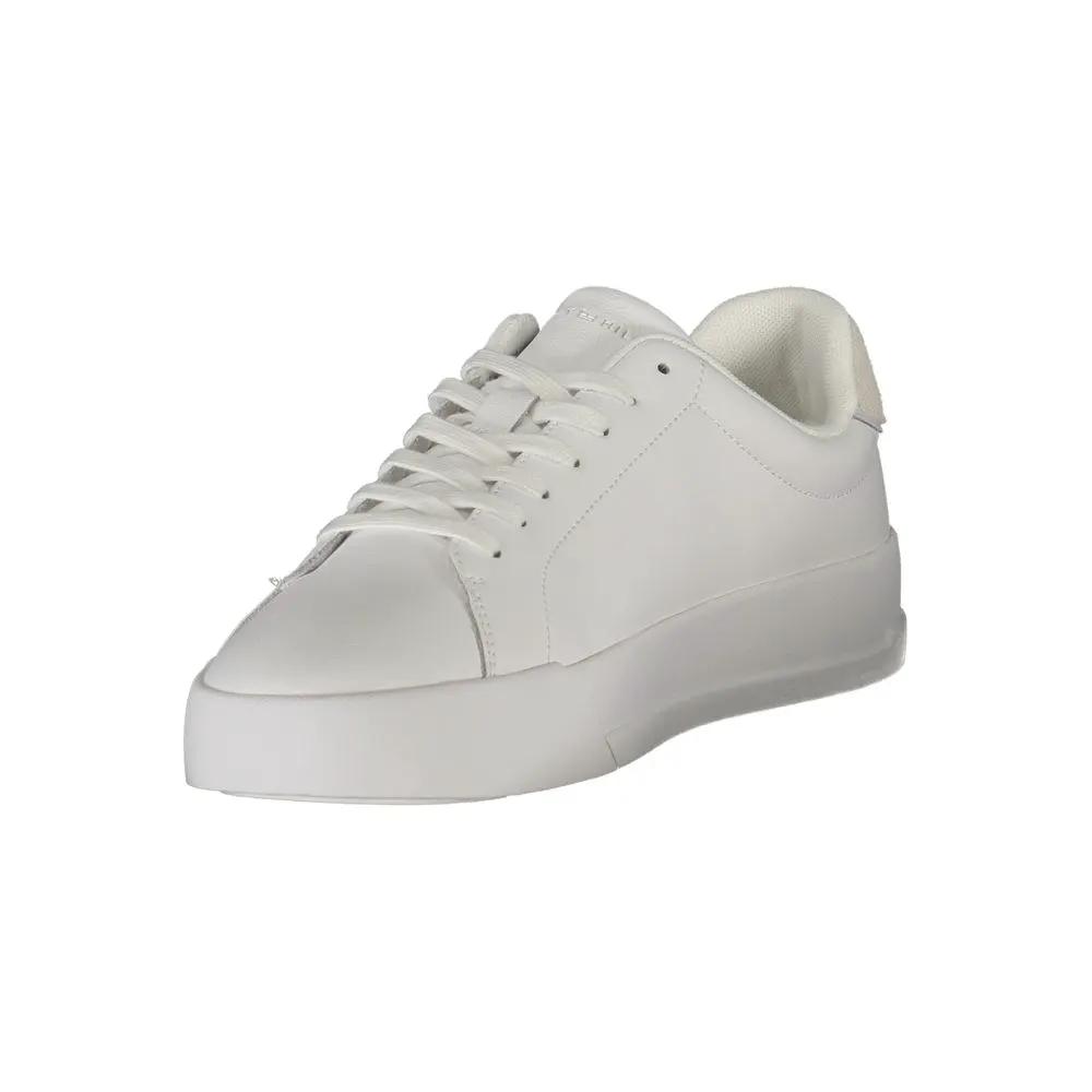 Baskets Tommy Hilfiger blanches en polyuréthane pour homme