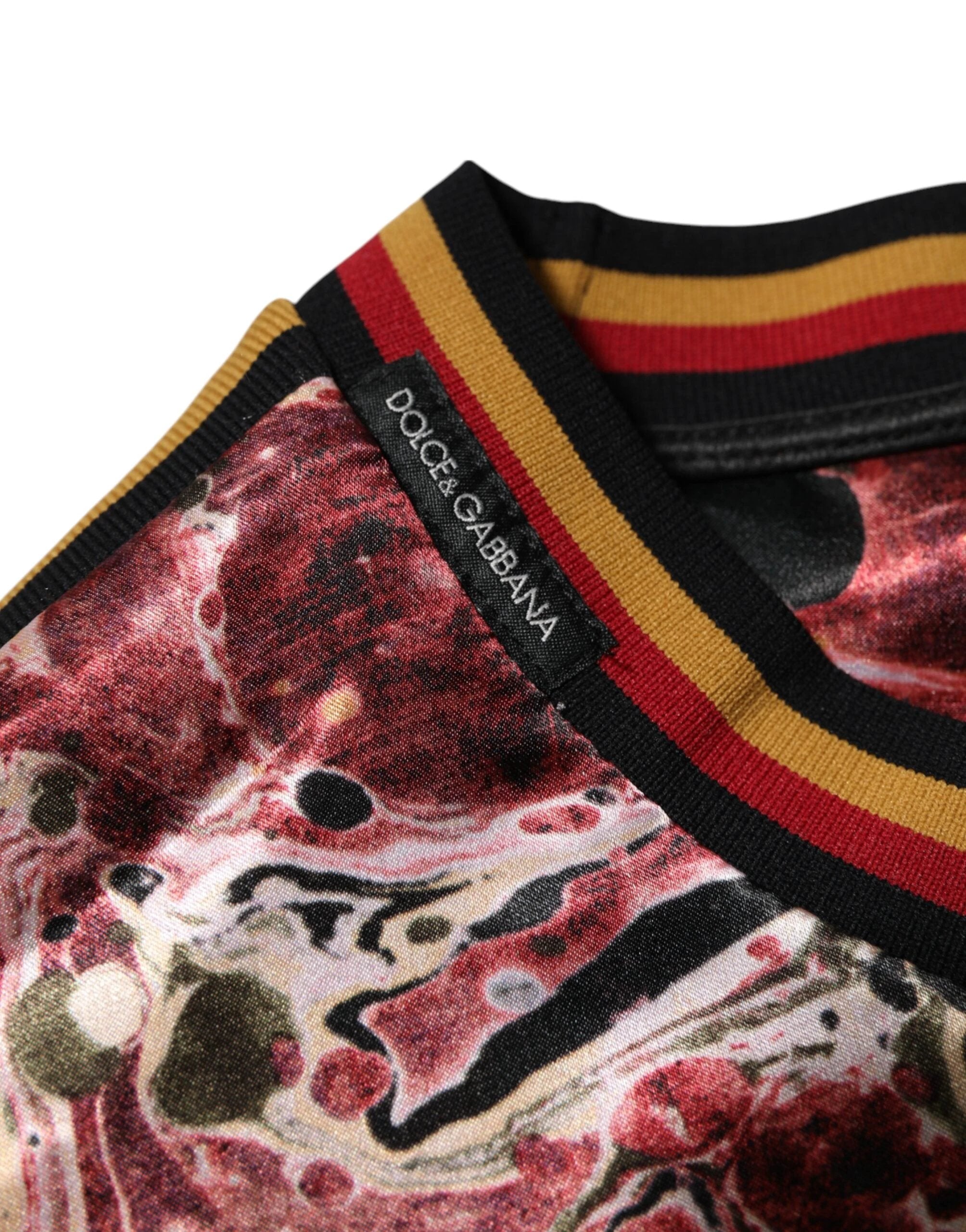 Dolce & Gabbana Multicolor Polyester Marble Print Oversize T-shirt by Dolce & Gabbana