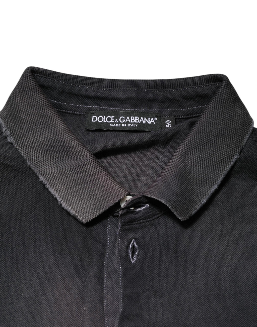 Dolce & Gabbana Gray Cotton Crown Collared Men Polo T-shirt by Dolce & Gabbana