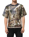 Dolce & Gabbana Palermo Jazz Club Linen Crew Neck Men T-shirt by Dolce & Gabbana