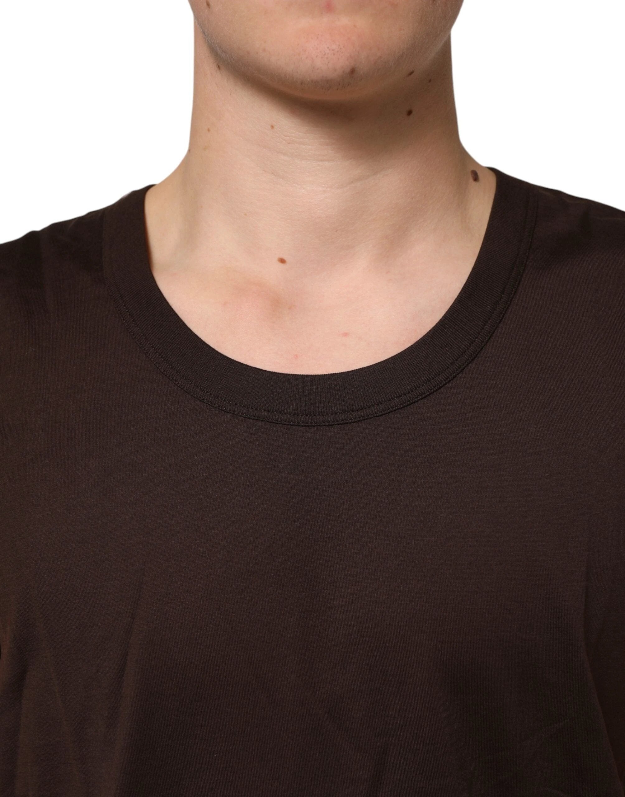 Dolce & Gabbana Brown Cotton Sleeveless Underwear Men Tank Top by Dolce & Gabbana