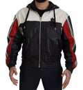 Dolce & Gabbana Black Leather Hooded Blouson Jacket by Dolce & Gabbana