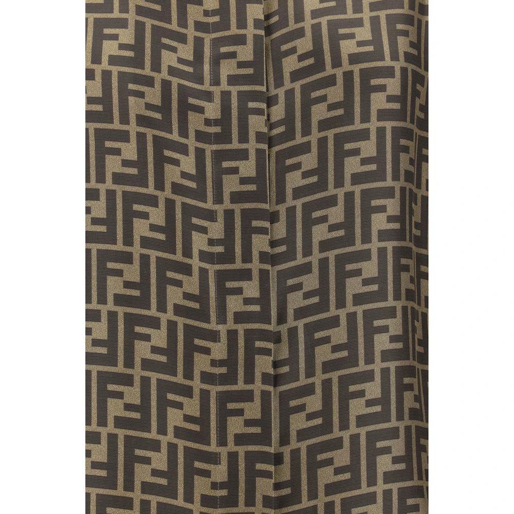 Fendi Brown Silk Pattern Shirt by Fendi