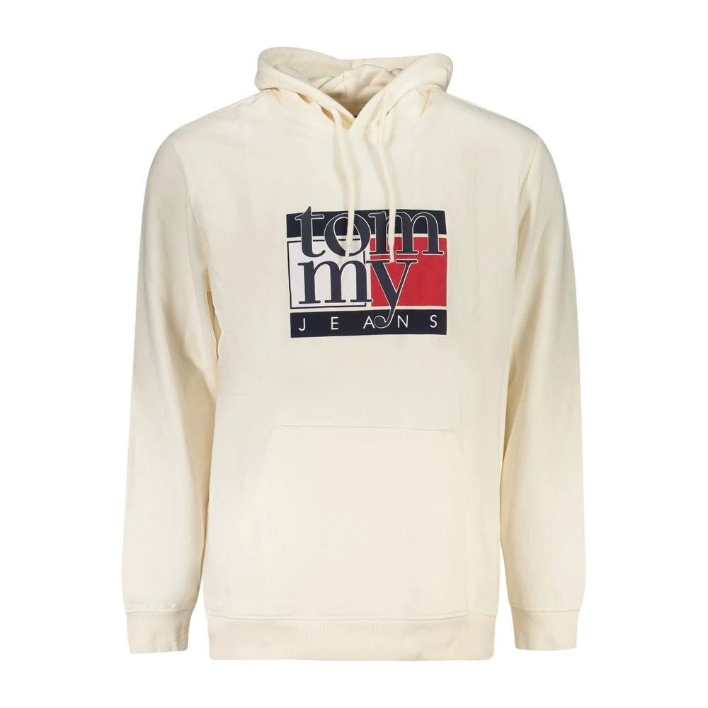 Tommy Hilfiger White Cotton Men's Hooded Sweatshirt Tommy Hilfiger