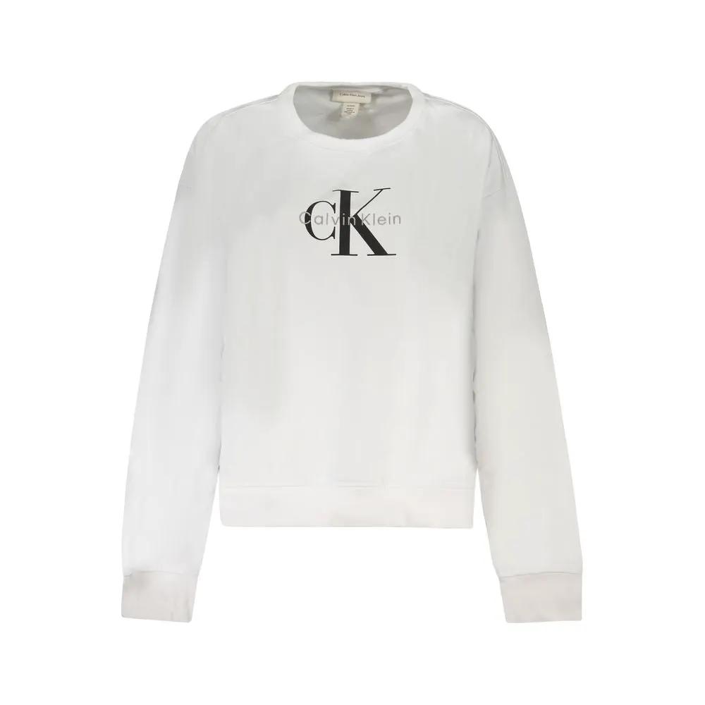 Sweat-shirt Calvin Klein blanc en coton pour femme