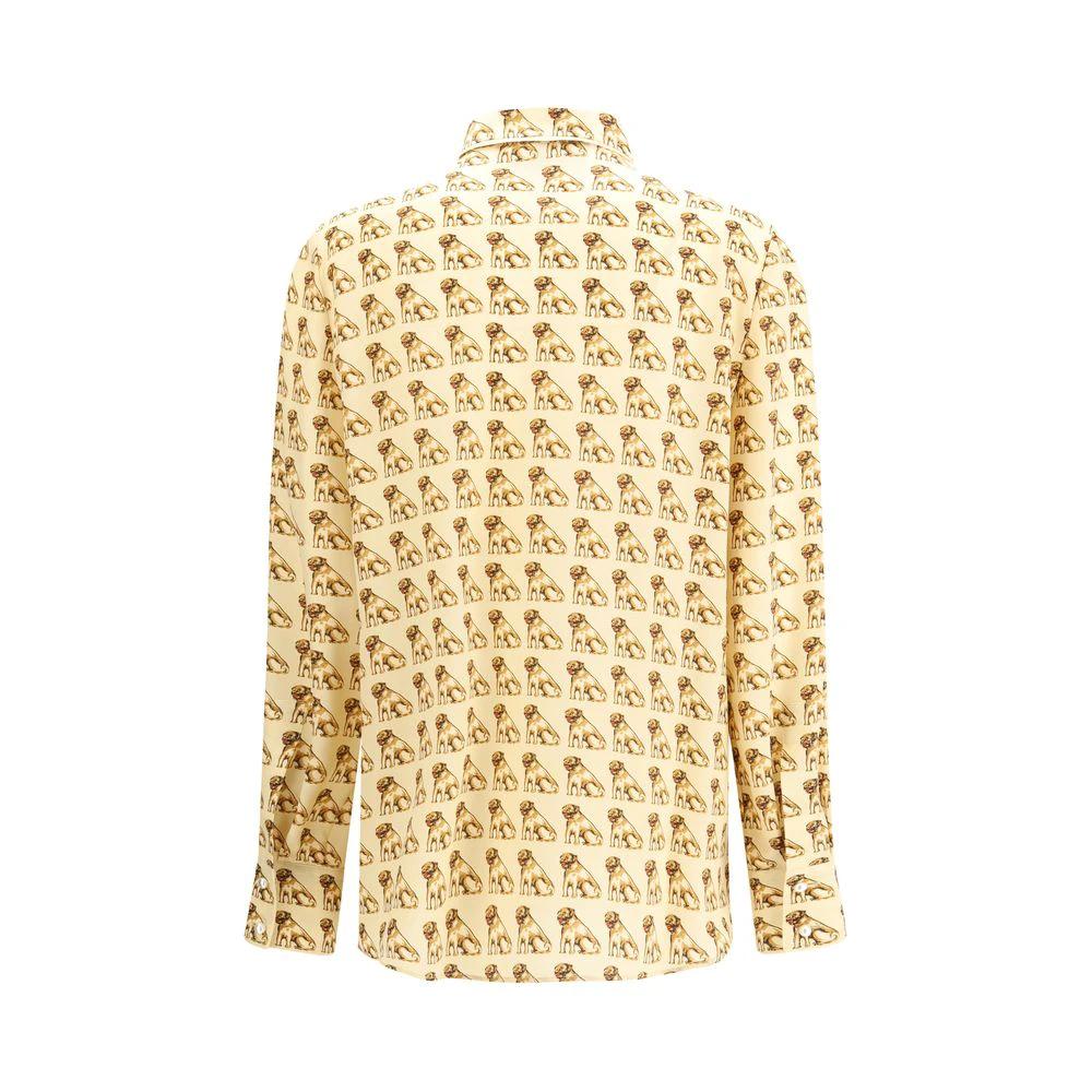 Valentino Beige Silk Pattern Shirt by Valentino