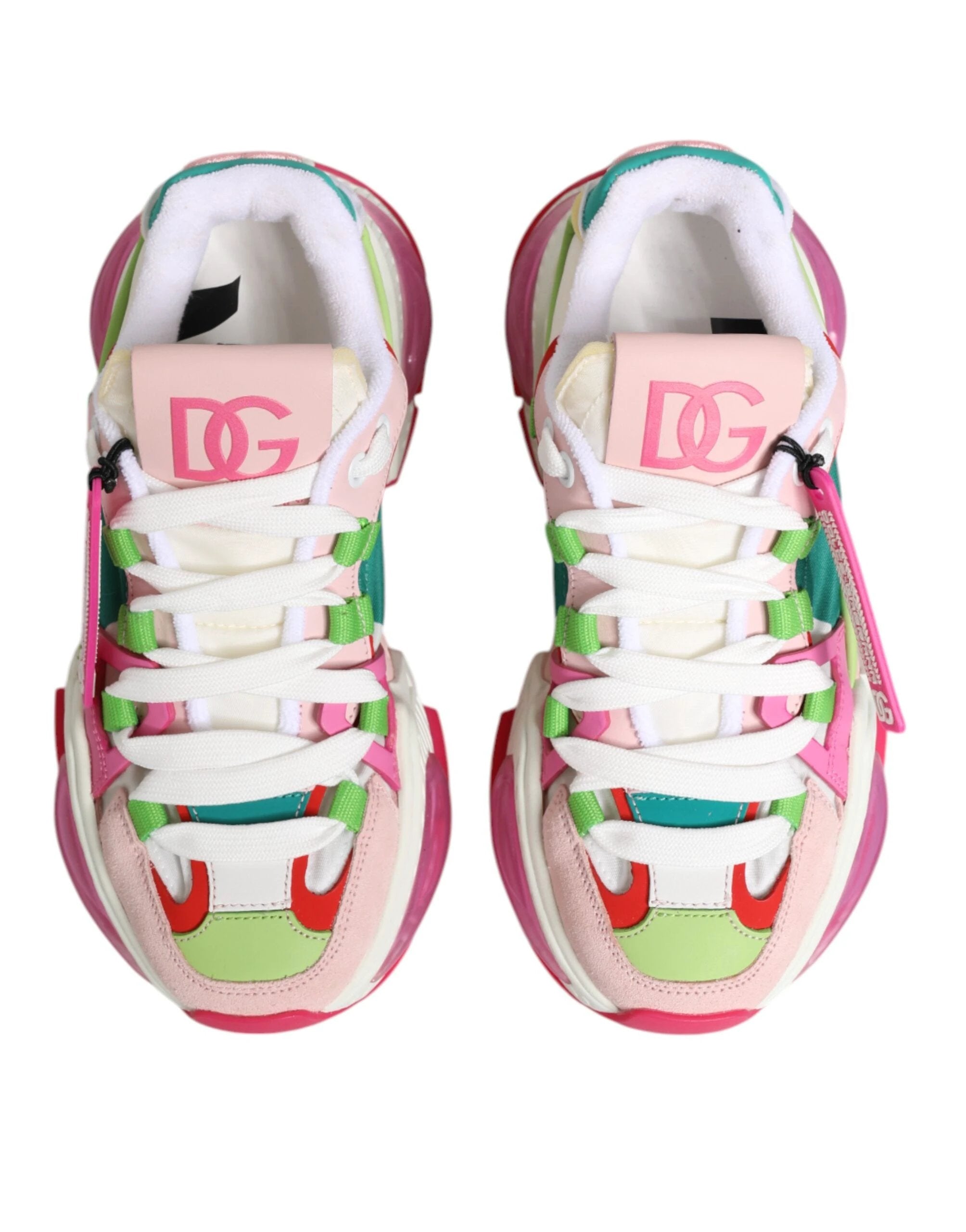 Dolce & Gabbana Multicolor Leather Airmaster Low Top Sneaker Shoes by Dolce & Gabbana