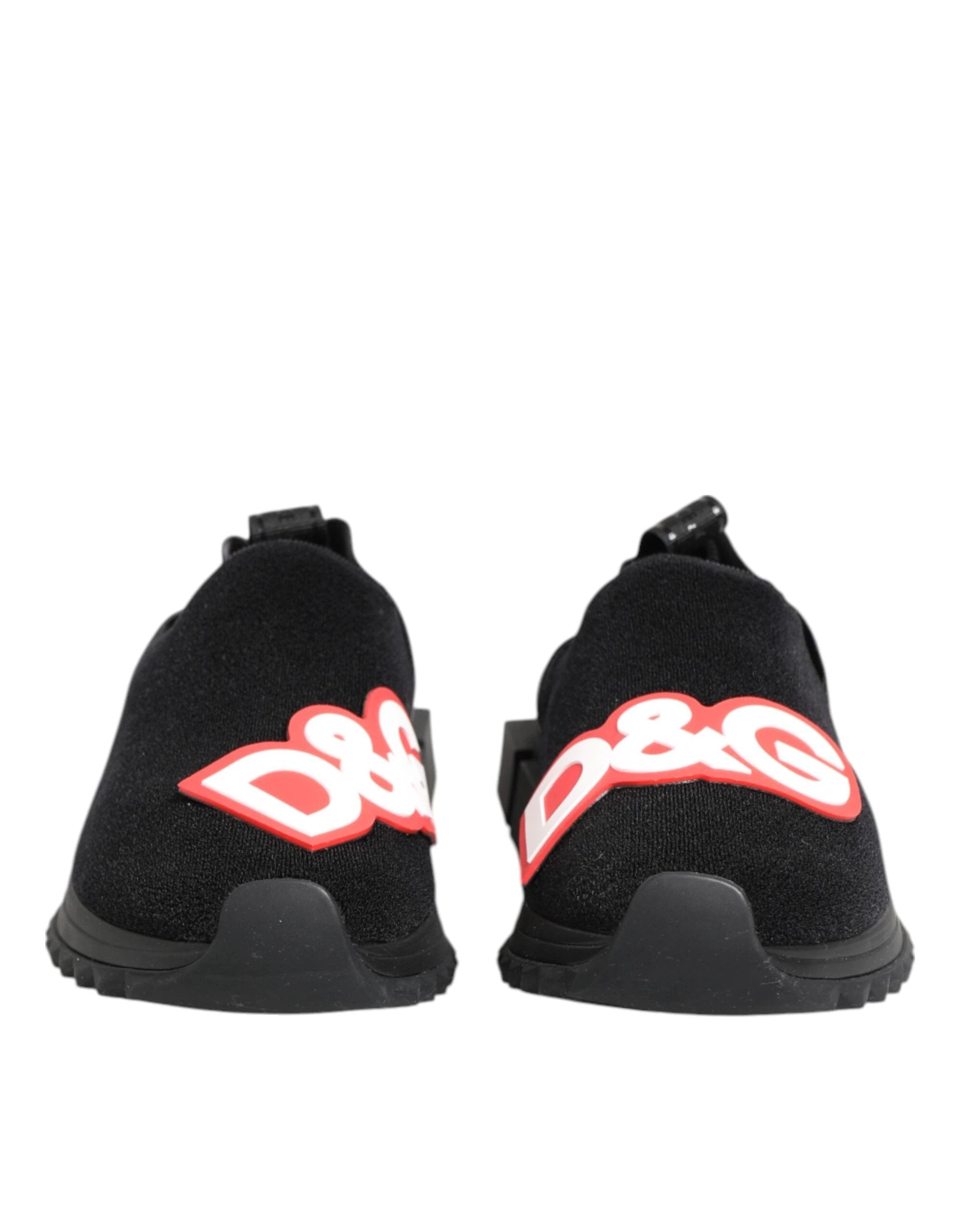 Dolce & Gabbana Black Grey Slip On Sorrento Sneakers Shoes by Dolce & Gabbana