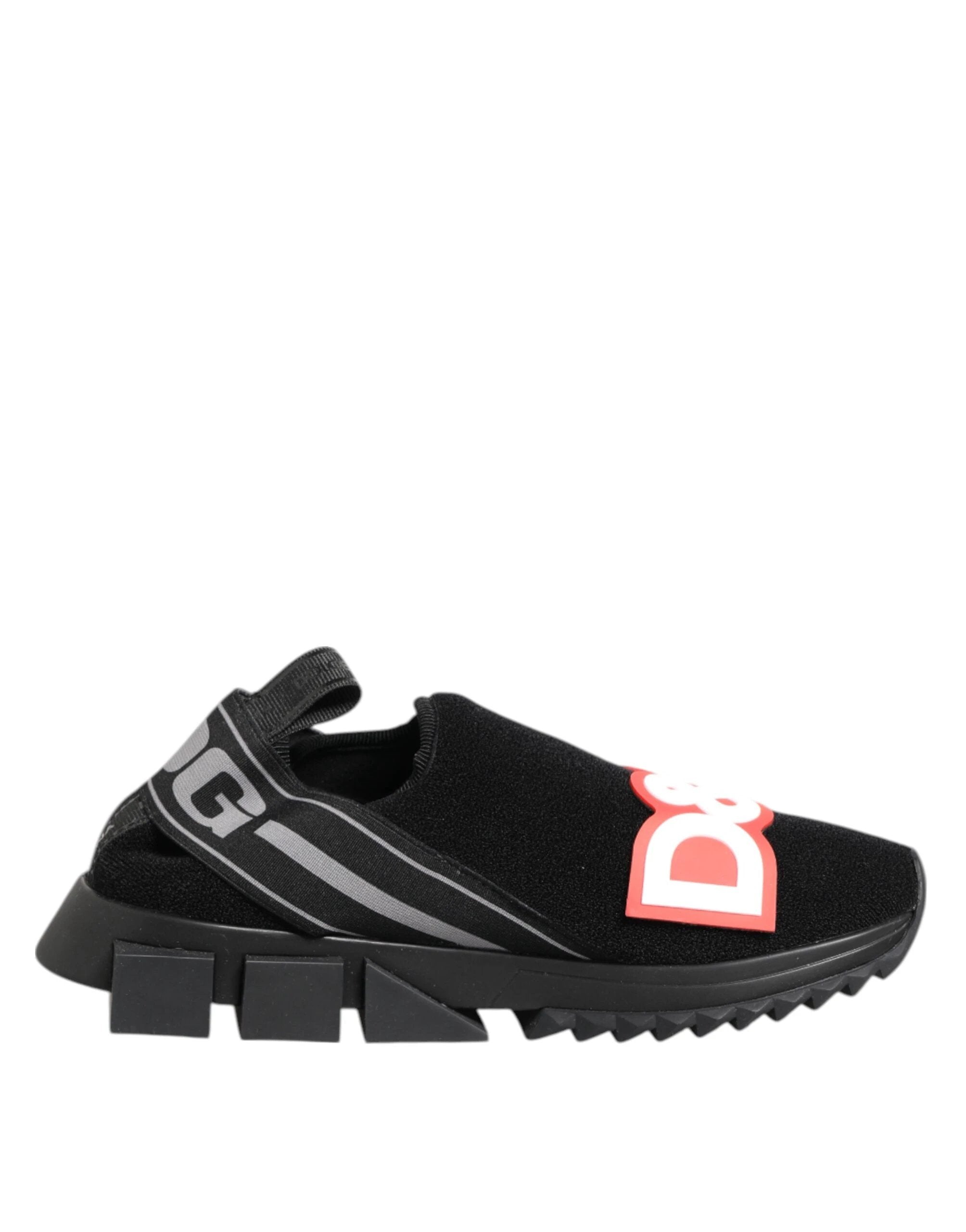 Dolce & Gabbana Black Grey Slip On Sorrento Sneakers Shoes by Dolce & Gabbana
