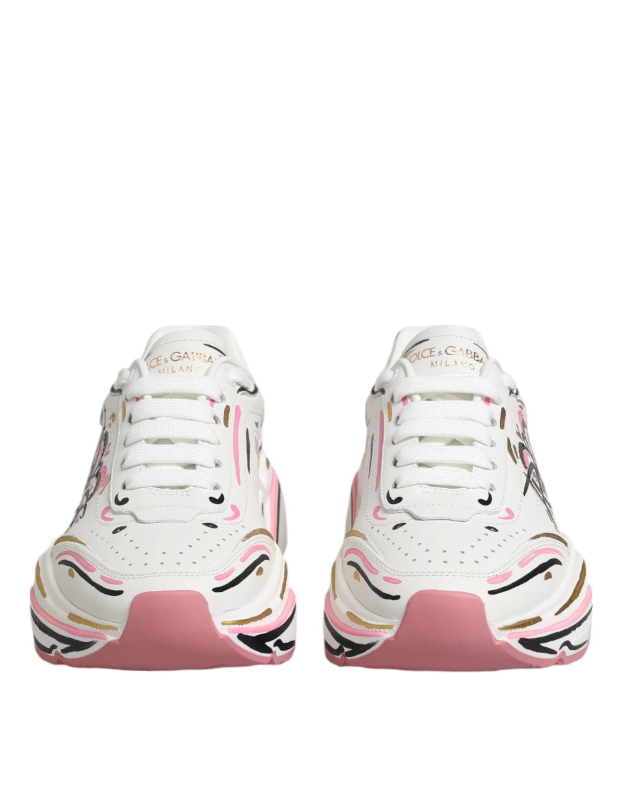 Dolce & Gabbana Multicolor Hand Painted DAYMASTER Sneaker Shoes by Dolce & Gabbana