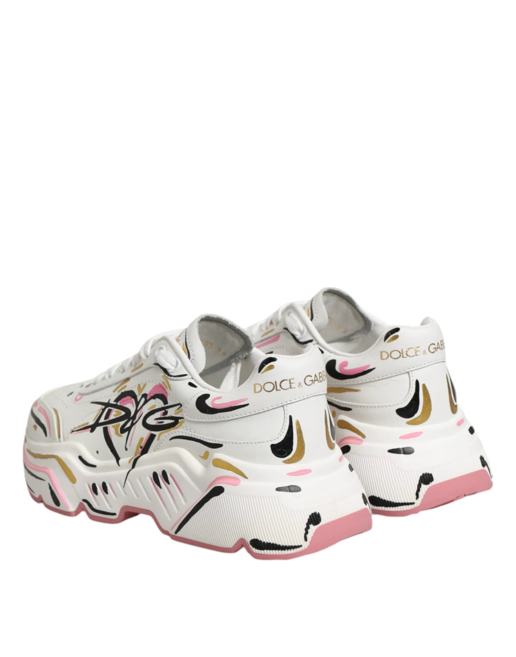 Dolce & Gabbana Multicolor Hand Painted DAYMASTER Sneaker Shoes by Dolce & Gabbana