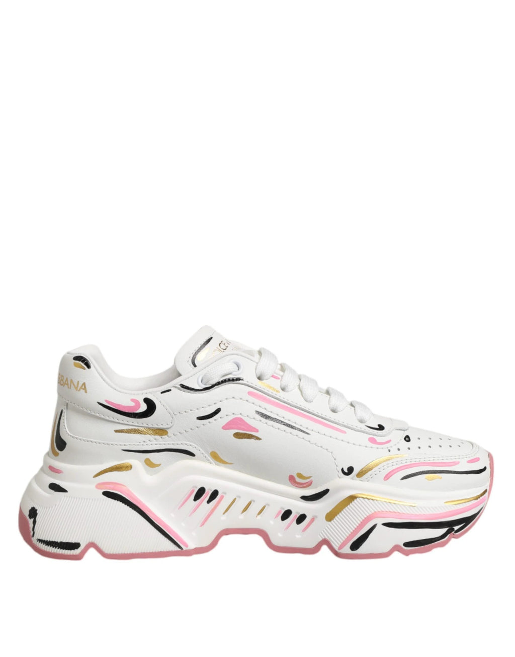 Dolce & Gabbana Multicolor Hand Painted DAYMASTER Sneaker Shoes by Dolce & Gabbana