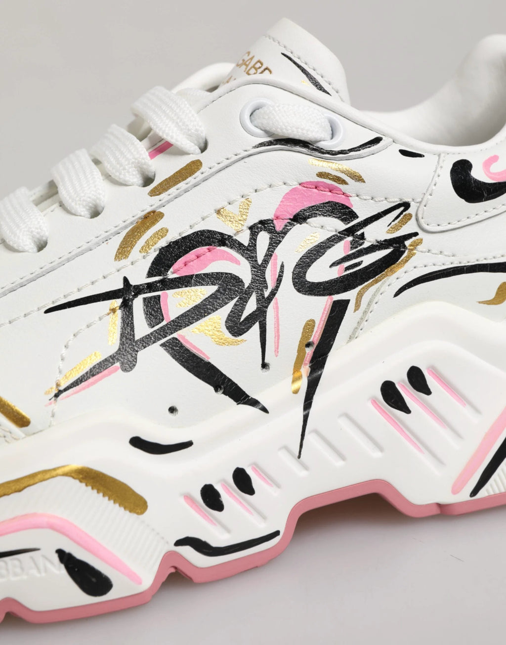 Dolce & Gabbana Multicolor Hand Painted DAYMASTER Sneaker Shoes by Dolce & Gabbana