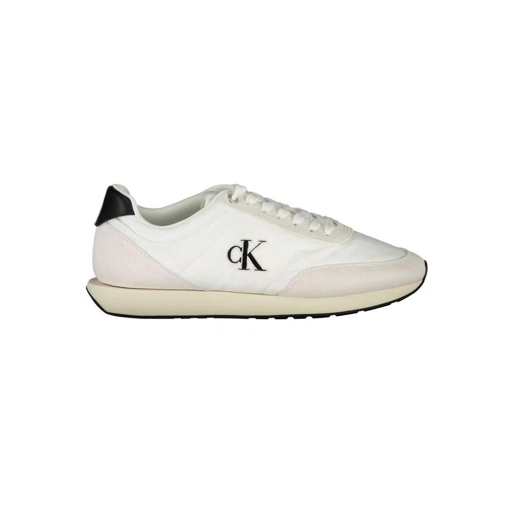 Baskets blanches Calvin Klein en polyester pour homme