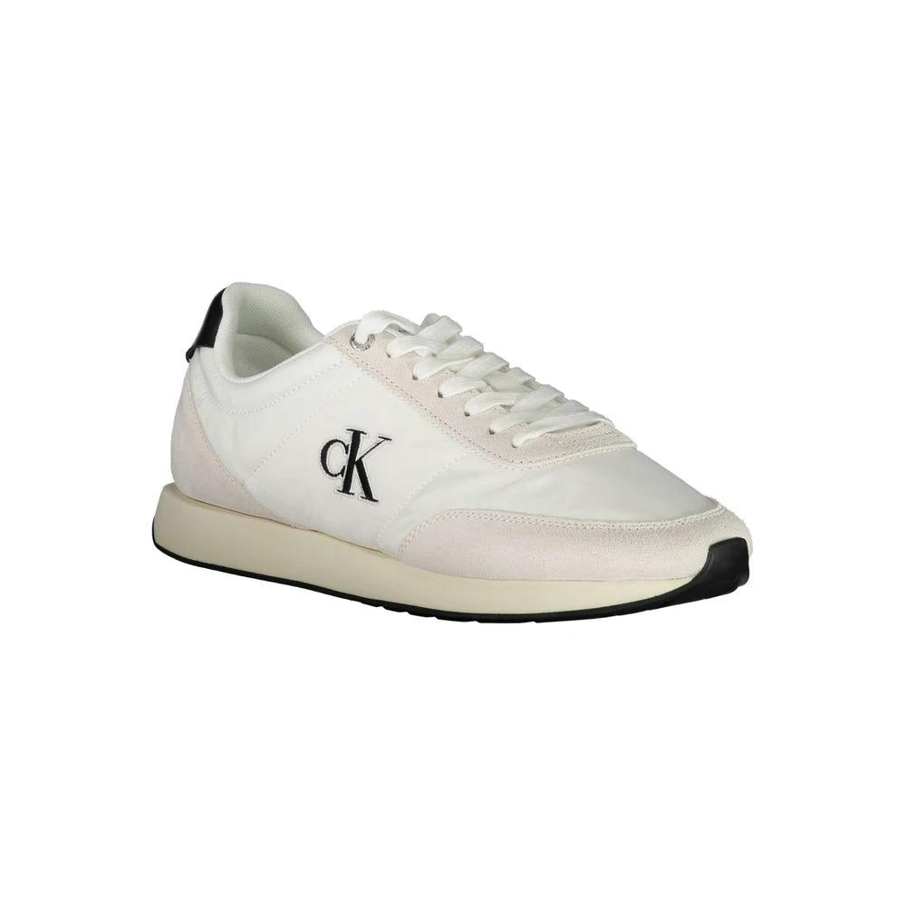 Baskets blanches Calvin Klein en polyester pour homme