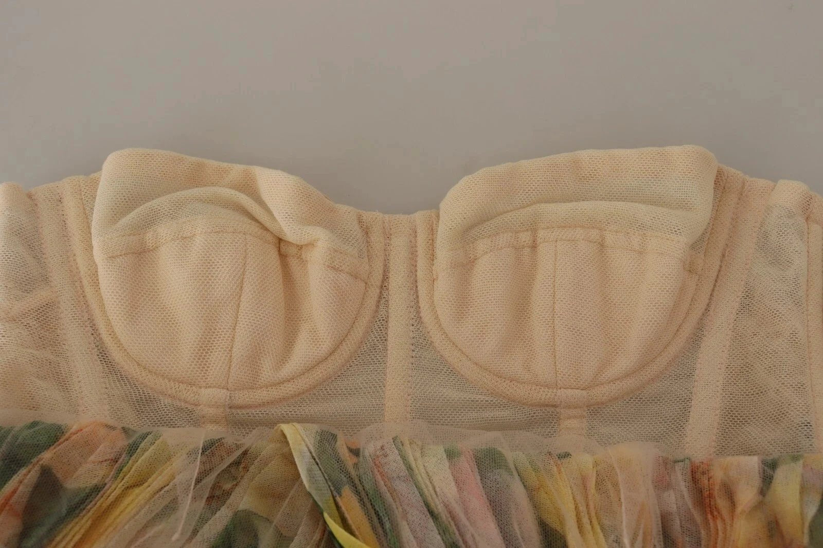 Dolce & Gabbana Yellow Floral Print Pleated Maxi Dress by Dolce & Gabbana