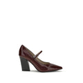 PINKO Bordeaux Calf Leather Bos Taurus High Heel Pumps by PINKO