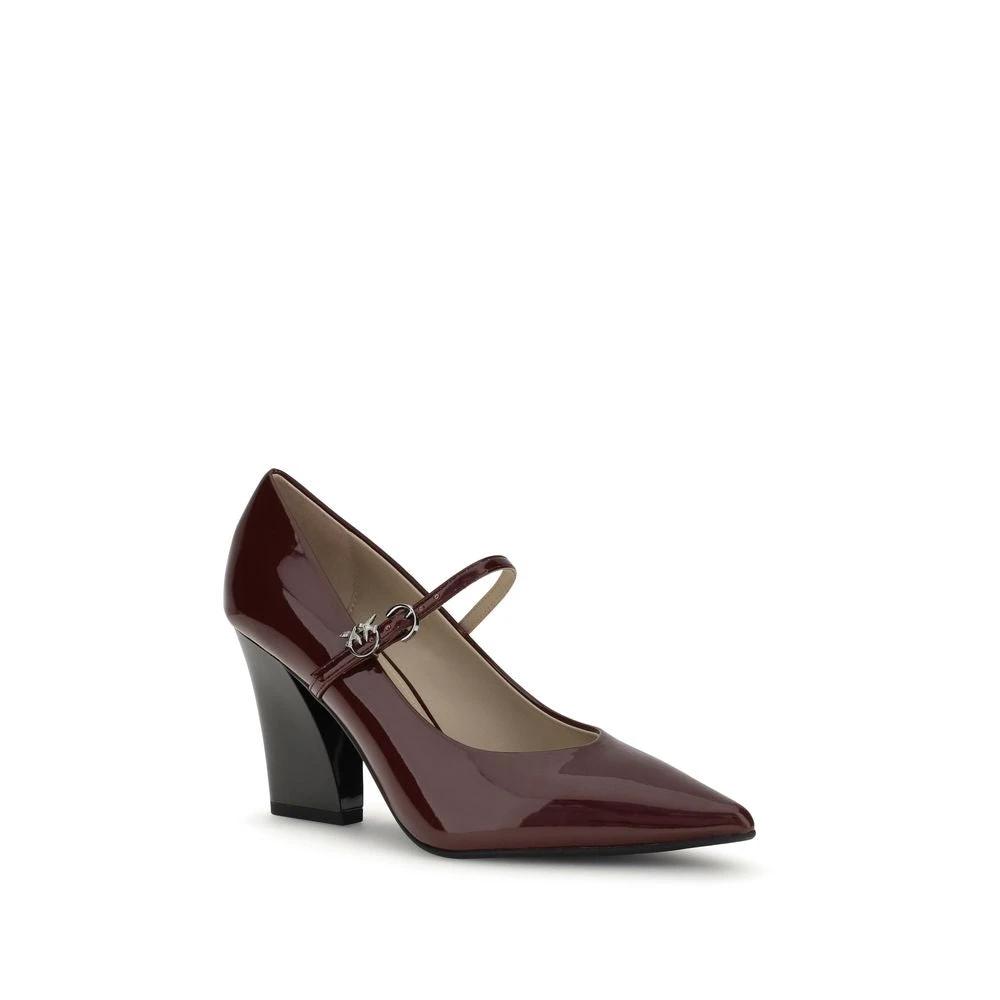 PINKO Bordeaux Calf Leather Bos Taurus High Heel Pumps by PINKO