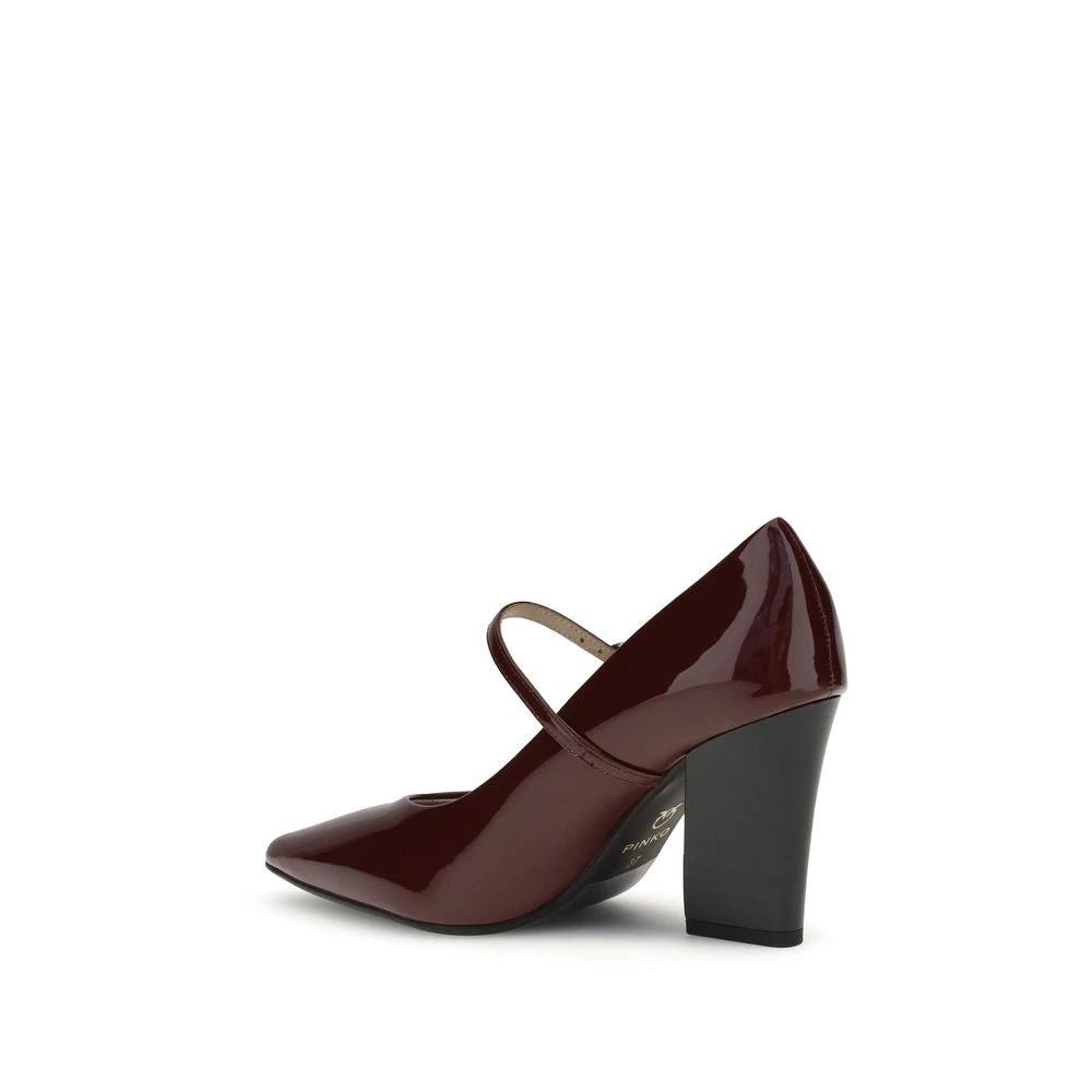PINKO Bordeaux Calf Leather Bos Taurus High Heel Pumps by PINKO