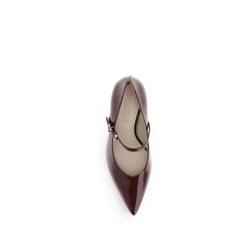 PINKO Bordeaux Calf Leather Bos Taurus High Heel Pumps by PINKO