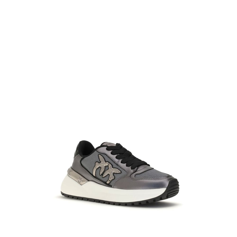 PINKO Gray Polyethylene Chunky Sneakers