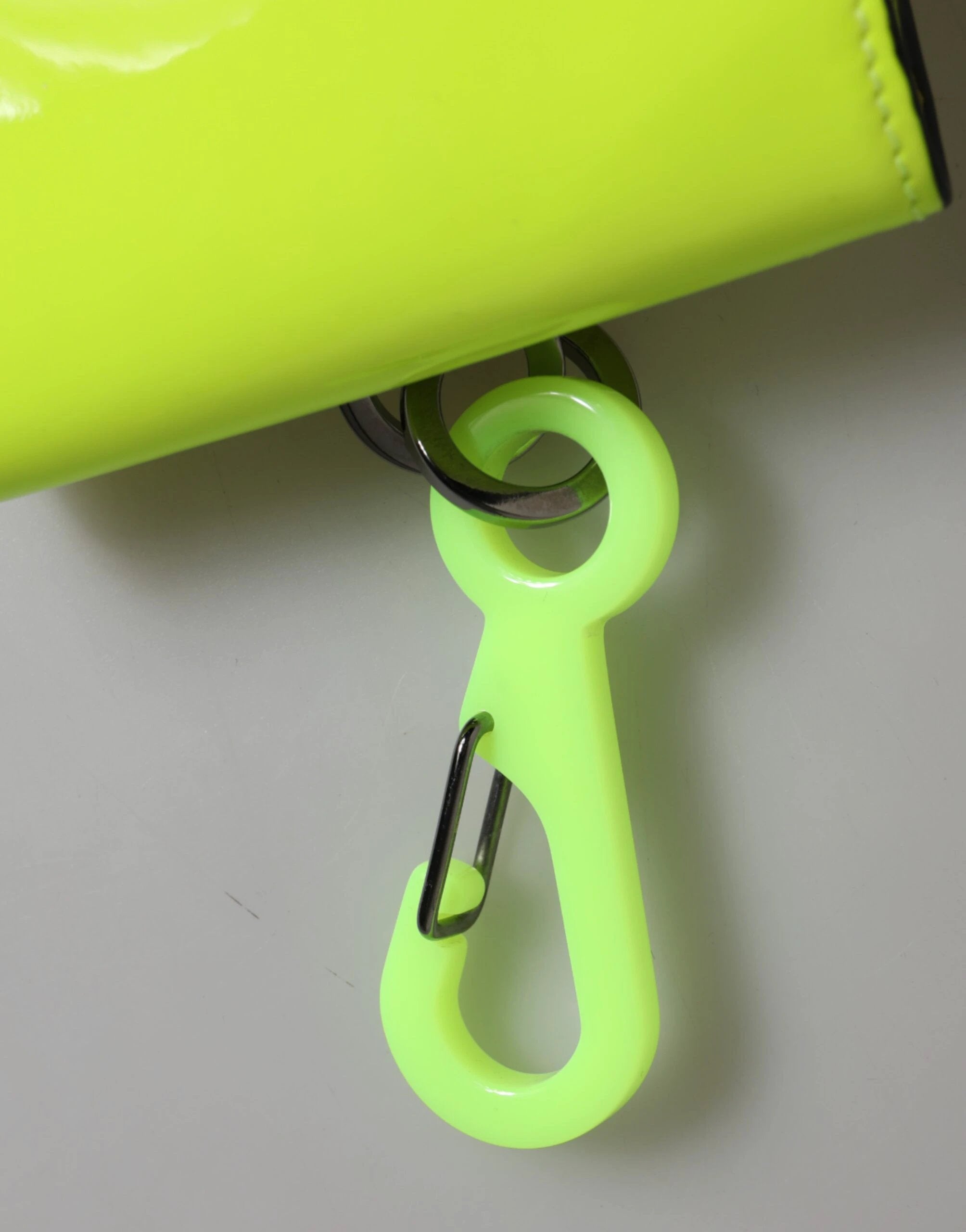 Dolce & Gabbana Yellow Green Bifold DG Logo Neck Strap Cardholder Wallet by Dolce & Gabbana