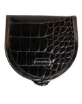 Dolce & Gabbana Black Polished Crocodile Leather Mens Coin Purse Wallet by Dolce & Gabbana