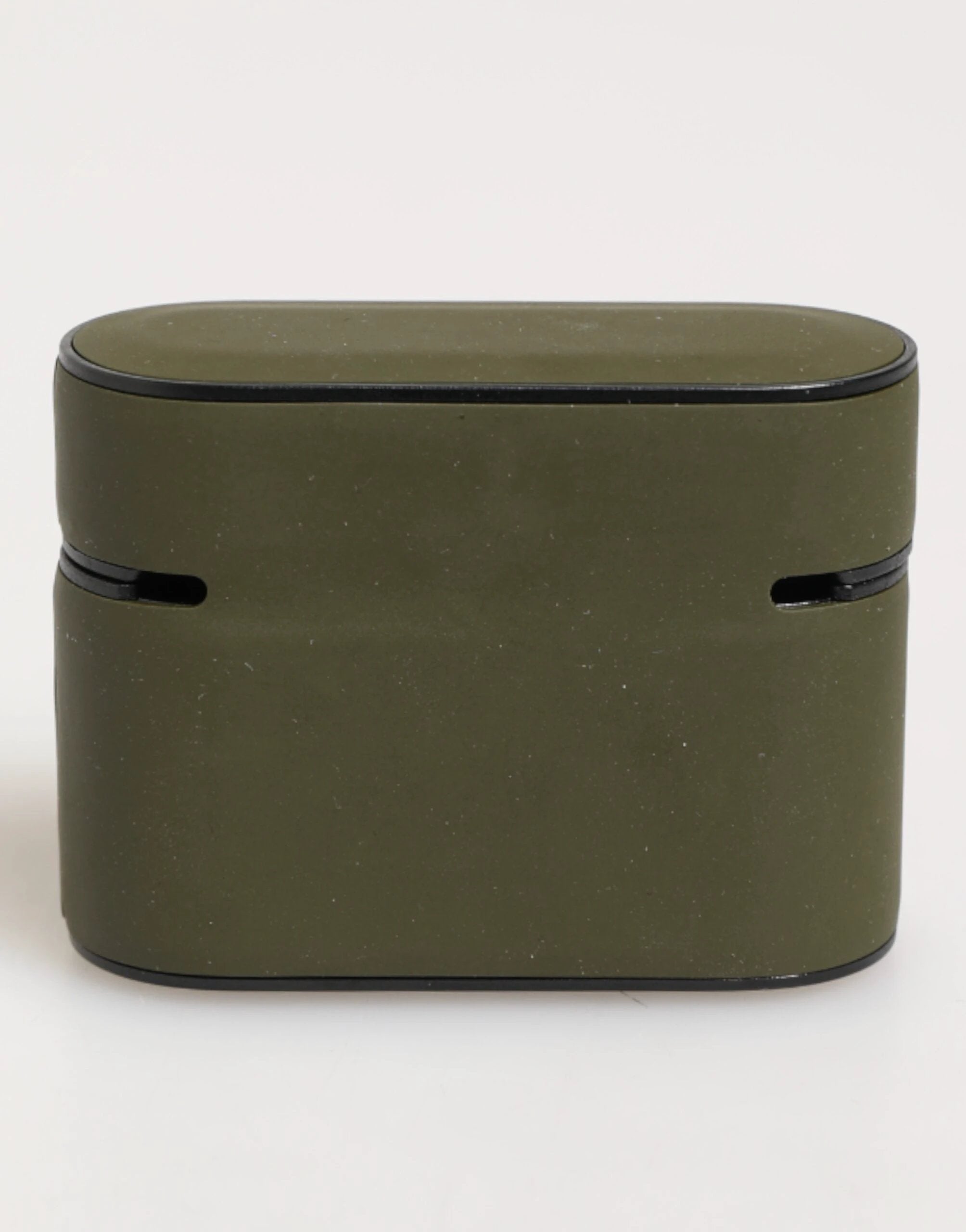 Dolce & Gabbana Army Green Rubber Logo Embossed Accessory Airpods Case by Dolce & Gabbana