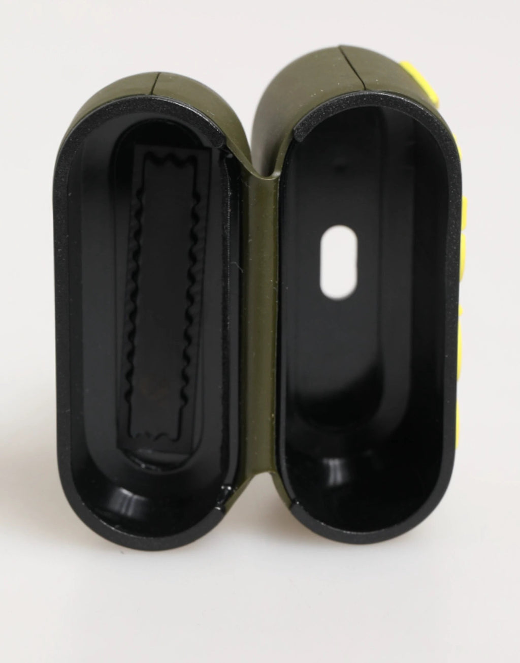 Dolce & Gabbana Army Green Rubber Logo Embossed Accessory Airpods Case by Dolce & Gabbana