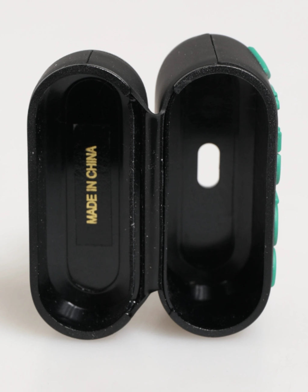 Dolce & Gabbana Black Mint Rubber Logo Embossed Accessory Airpods Case by Dolce & Gabbana