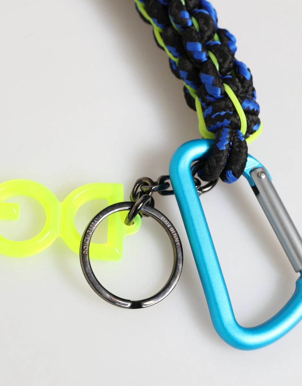 Dolce & Gabbana Multicolor Polyester Tape String DG Logo Keychain Keyring by Dolce & Gabbana