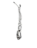 Dolce & Gabbana Black White Polyester Tape String DG Logo Keychain Keyring by Dolce & Gabbana
