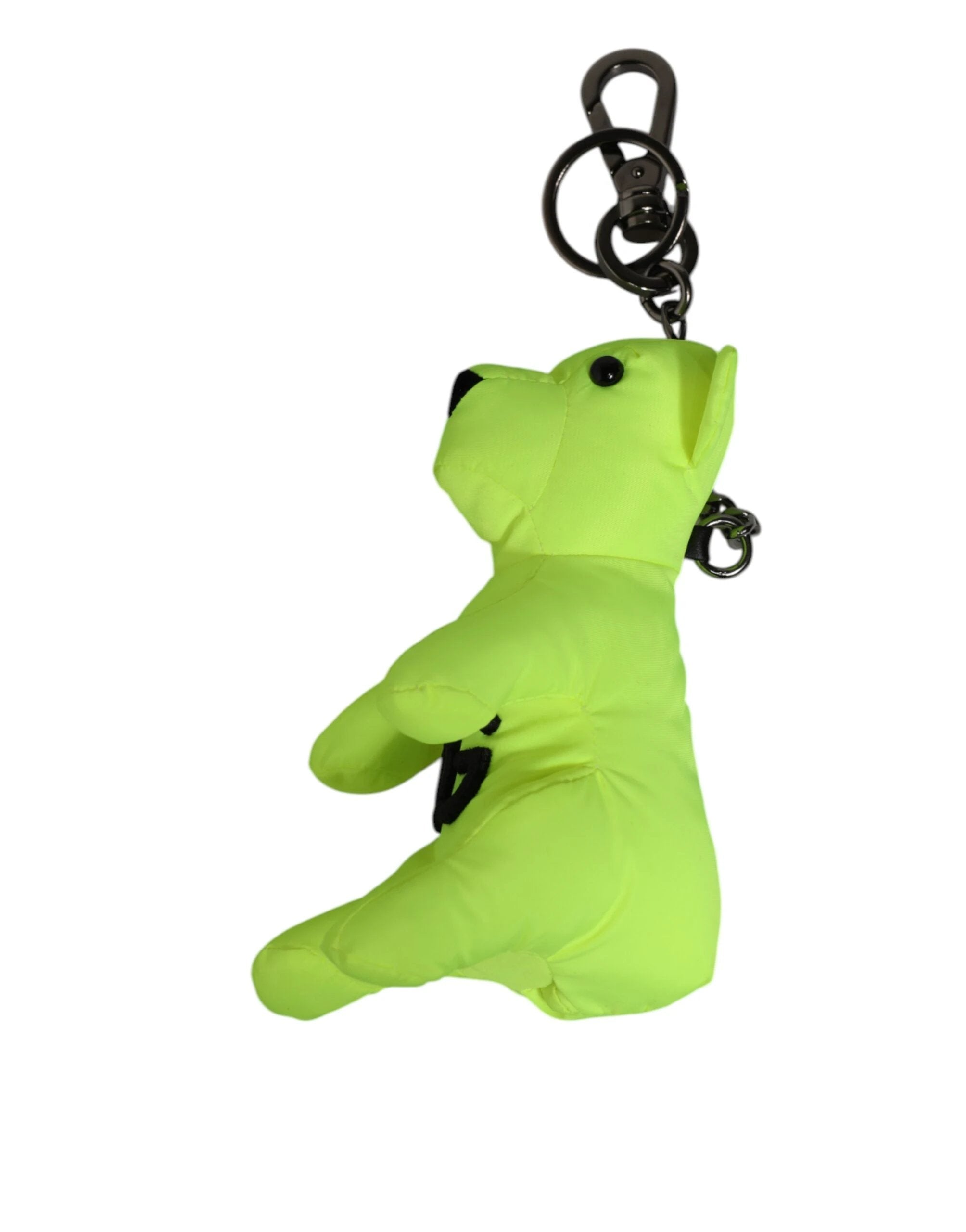 Dolce & Gabbana Neon Green Bear Embroidered Logo Men Keychain Clasp Keyring by Dolce & Gabbana