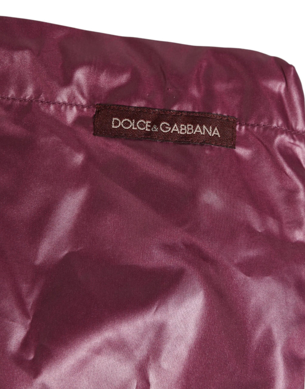 Dolce & Gabbana Burgundy Polyester Logo Embossed Crest Swimwear by Dolce & Gabbana