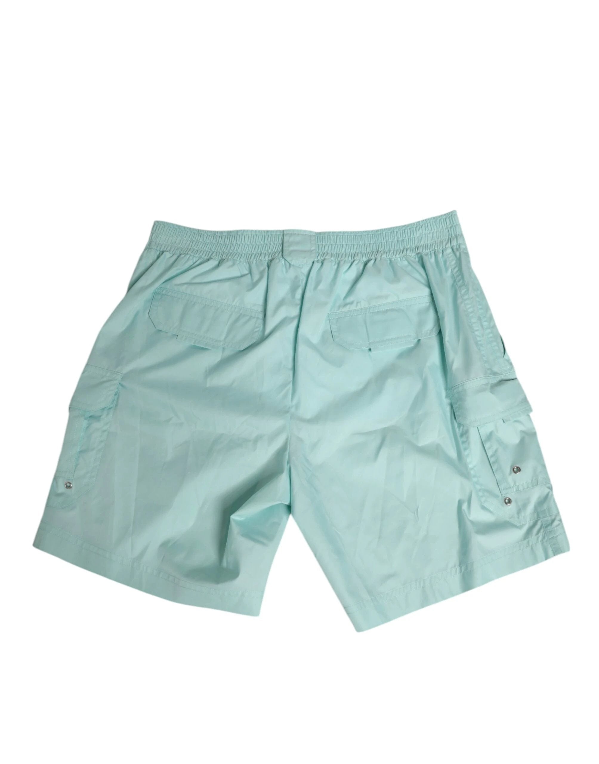Dolce & Gabbana Aqua Blue Polyester Beachwear Men Shorts Swimwear by Dolce & Gabbana