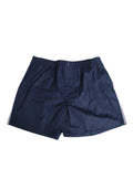 Dolce & Gabbana Navy Blue Cotton Elastic Waistband Button Swimwear by Dolce & Gabbana