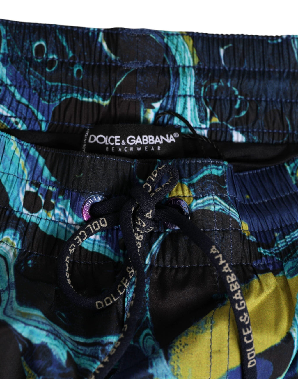 Dolce & Gabbana Blue Marble Print Logo Men Boxer Short Swimwear by Dolce & Gabbana