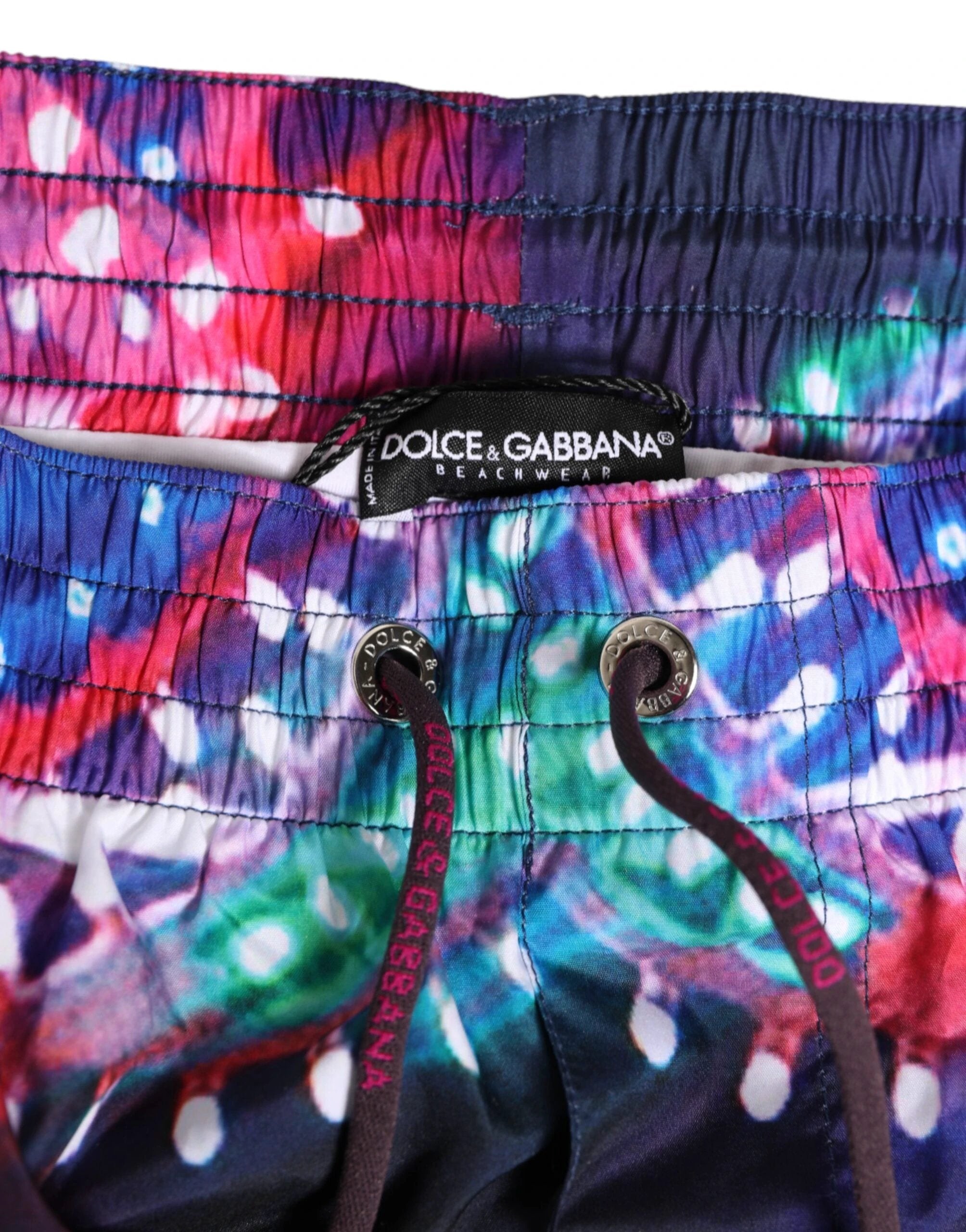 Dolce & Gabbana Multicolor Neon Print Polyester Shorts Swimwear by Dolce & Gabbana