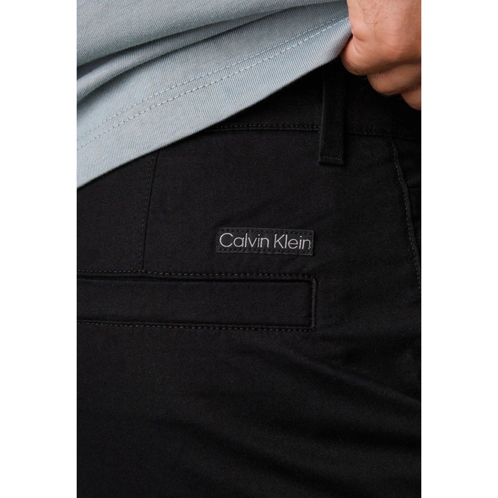 Pantalon chino noir en coton recyclé Calvin Klein Jeans