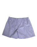 Dolce & Gabbana Blue White Cotton Striped Button Fly Shorts Swimwear by Dolce & Gabbana
