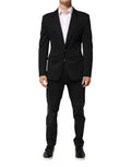 Dolce & Gabbana Dark Blue Cotton Men Jacket Coat Blazer Suit by Dolce & Gabbana