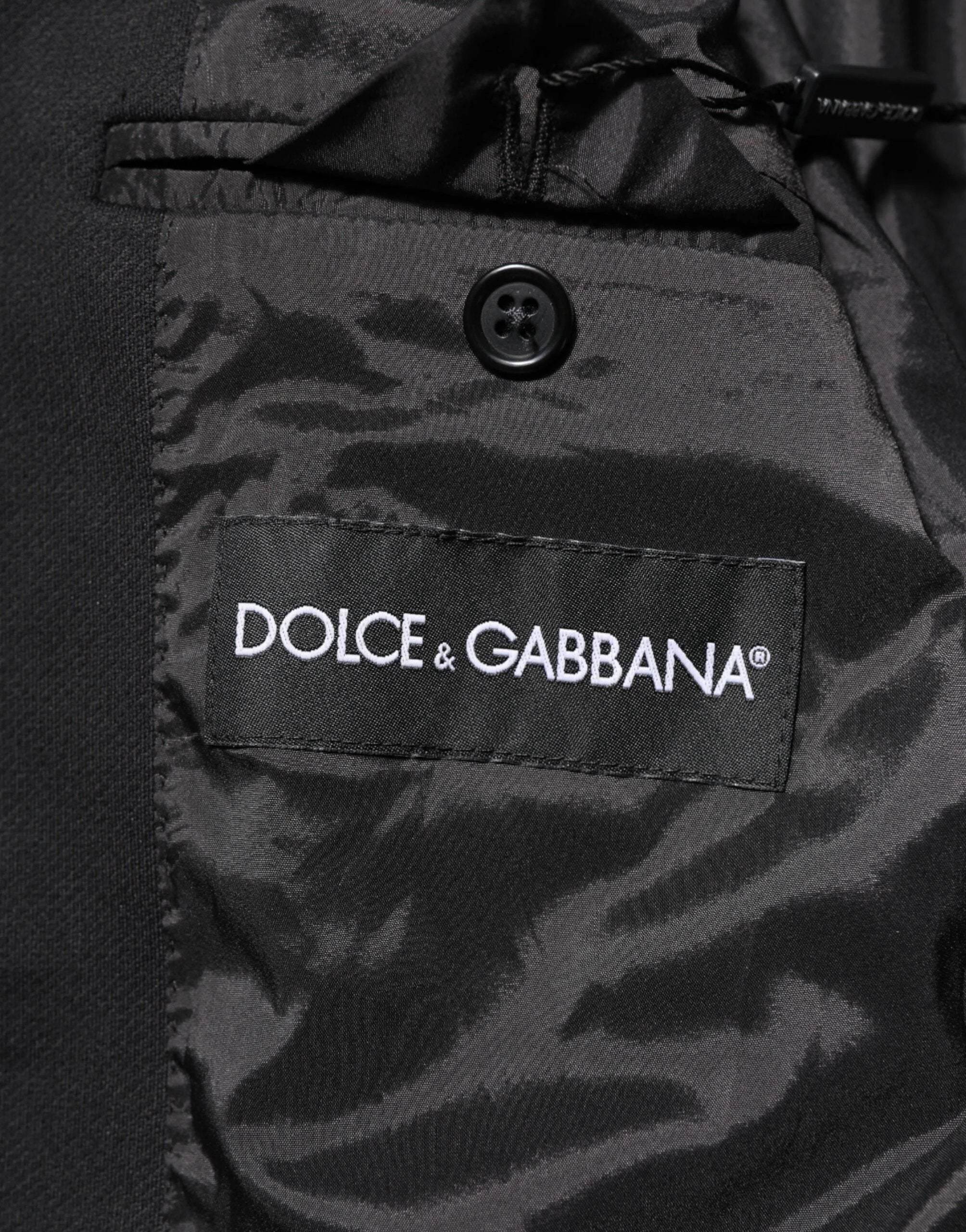 Dolce & Gabbana Dark Blue Cotton Men Jacket Coat Blazer Suit by Dolce & Gabbana