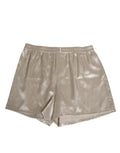 Dolce & Gabbana Beige Silk Satin Elastic Men Boxer Short Swimwear by Dolce & Gabbana