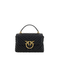 PINKO Black Calf Leather Bos Taurus Handbag by PINKO