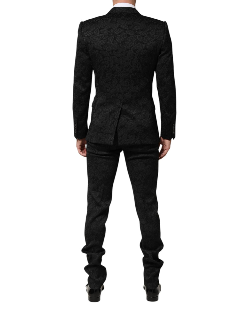 Dolce & Gabbana Black 3 Piece Brocade Jacquard Suit MARTINI by Dolce & Gabbana