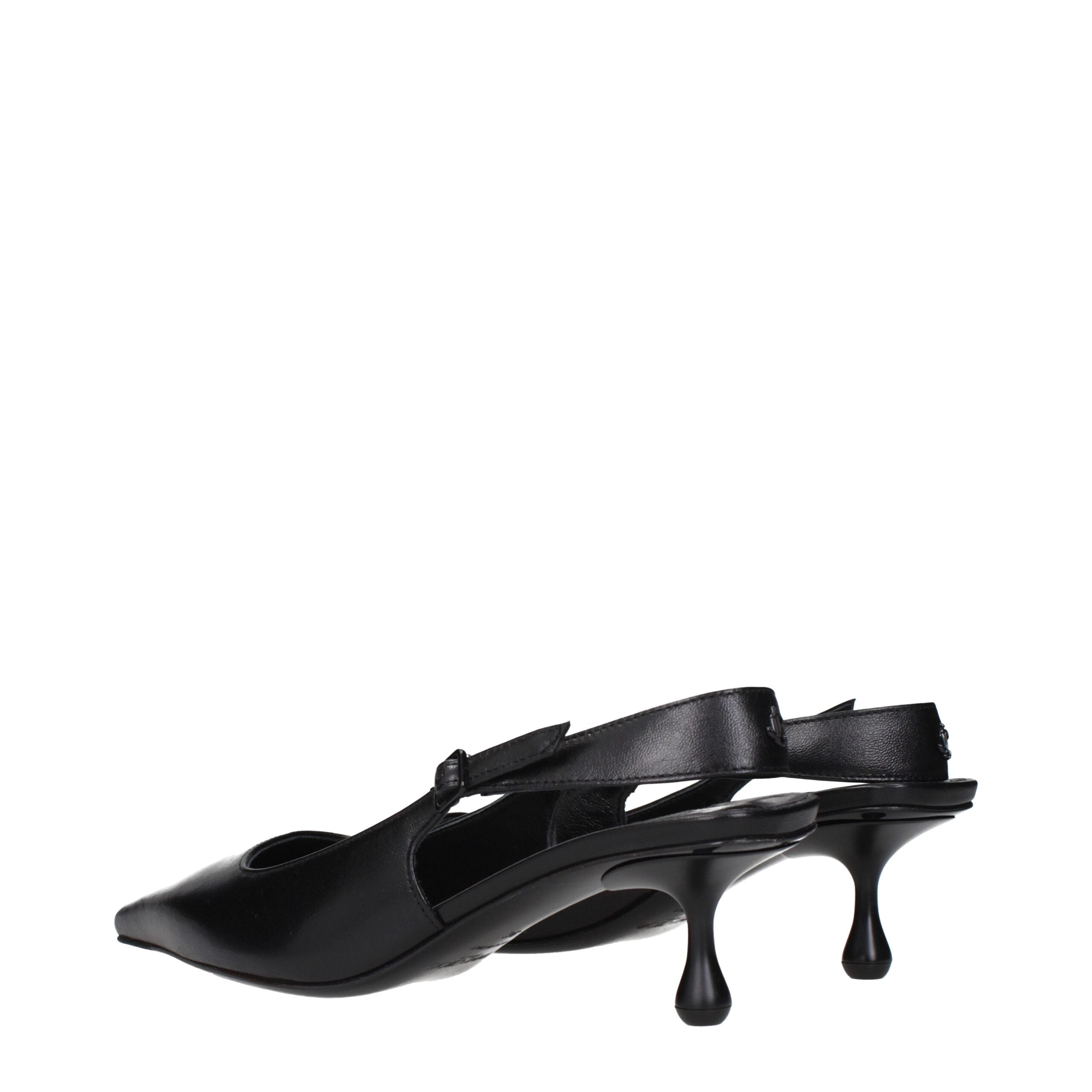 Sandales plates en cuir noir Jimmy Choo